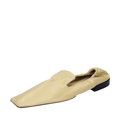 scarpe donna BOTTEGA VENETA mocassini beige pelle EX937 ap)