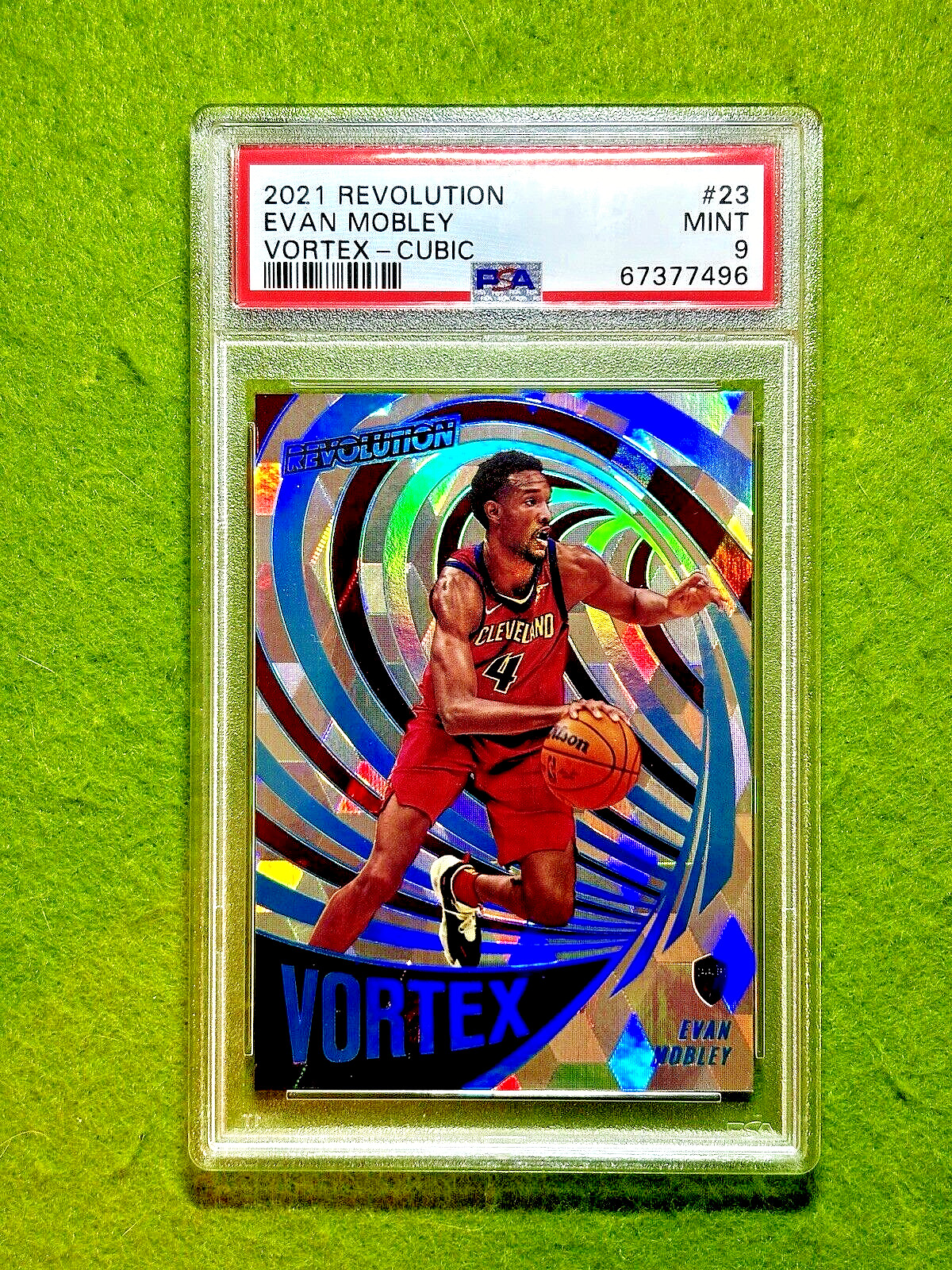 Evan Mobley CUBIC SILVER PRIZM ROOKIE CARD # /50 RC 2021 Revolution Vortex  CAVS
