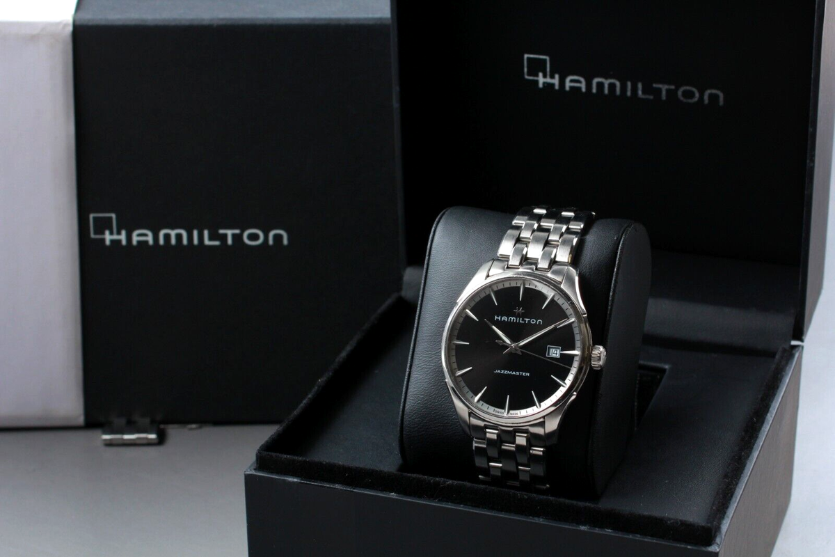 NEAR MINT BOX】 HAMILTON Jazzmaster H324510 Black Dial Men's NEAR MINT BOX】 HAMILTON Jazzmaster H324510 Black Dial Men's