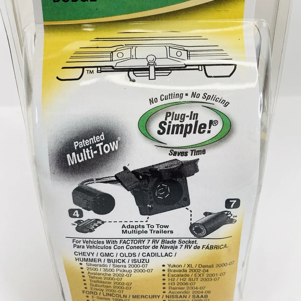 Hopkins Vehicle EZ Plug Wiring Kit 7 Blade & 4 Flat GM, FORD, Dodge Kit 40955 - Image 2 of 4