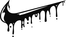 Nike Swoosh Dripping Vinyl Decal Art Sports Basketball Decor Sticker