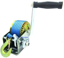 600lbs Hand Winch Hand Crank Strap Gear Winch ATV Boat Trailer Heavy Duty NEW