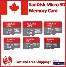 SanDisk MicroSD Memory Card With Adapter SDHC SDXC 16GB 32GB 64GB 128 GB 256GB