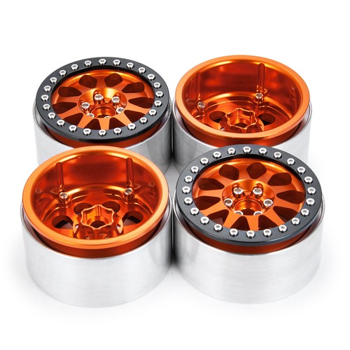 For 1/10 RC Axial SCX10 RR10 Wraith 90048 4X Metal 2.2'' Beadlock Wheel Rim Tire - Picture 38 of 56