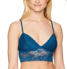 Maidenform Women's Lace Longline Bralette Bra DM1127 Oceanic Blue Sz Medium New