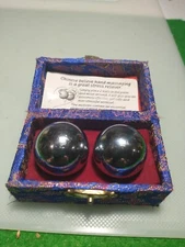 Baoding Balls Chinese Health Massage Exercise Stress Silver Balls - 1-1/2”