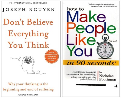 2 Books Set (Don't Believe Everything You Think + How To Make People Like You)