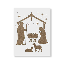 Nativity Manger Stencil - Durable  Reusable Mylar Stencils