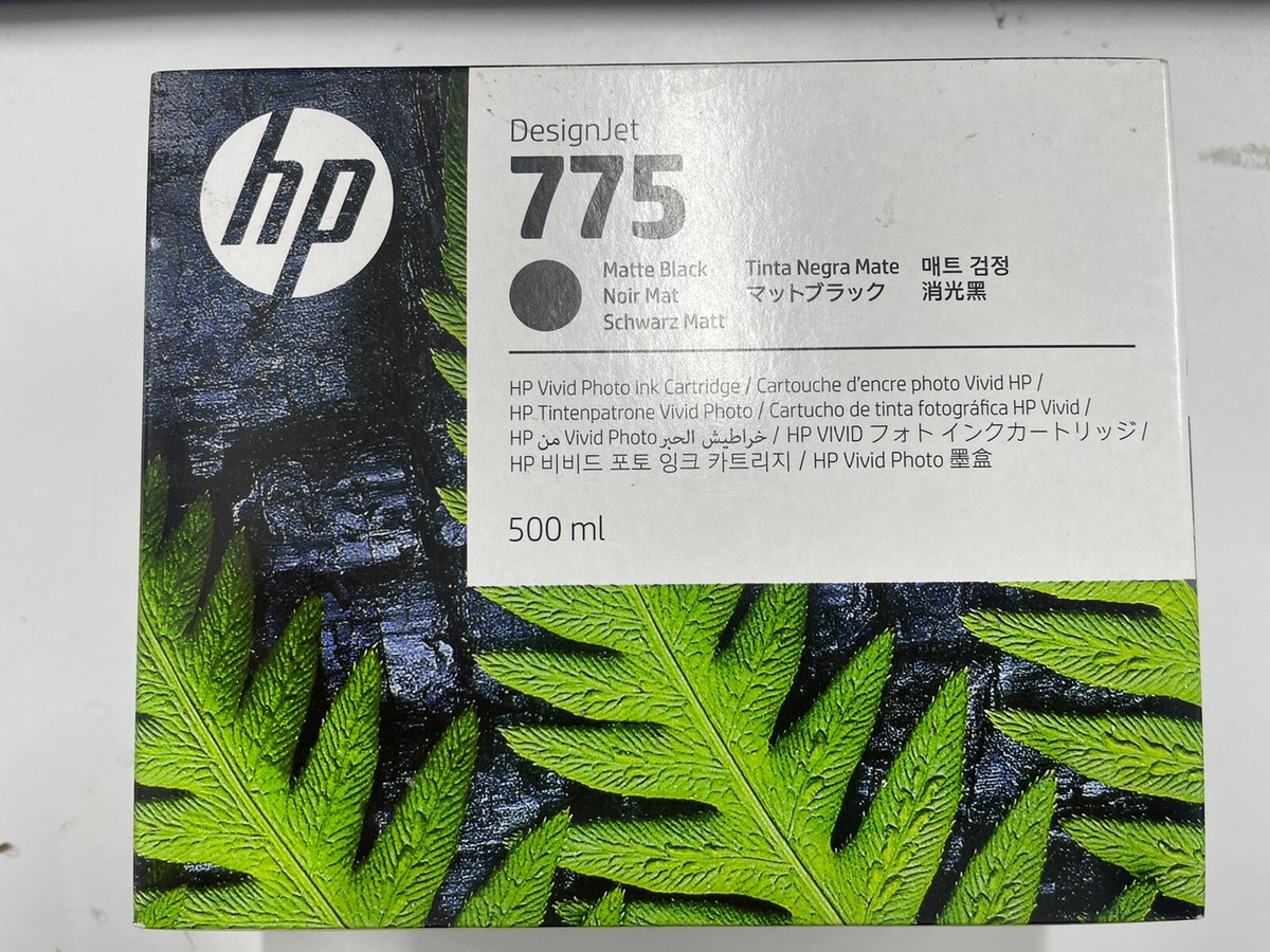 HP Designjet 775 Matte Black 1XB22A Ink Cartridge New In Box Exp