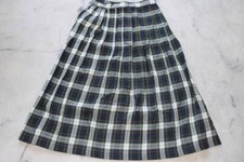 Vintage Requirements Skirt Pleated Plaid Academia Poly Blend USA Size 12