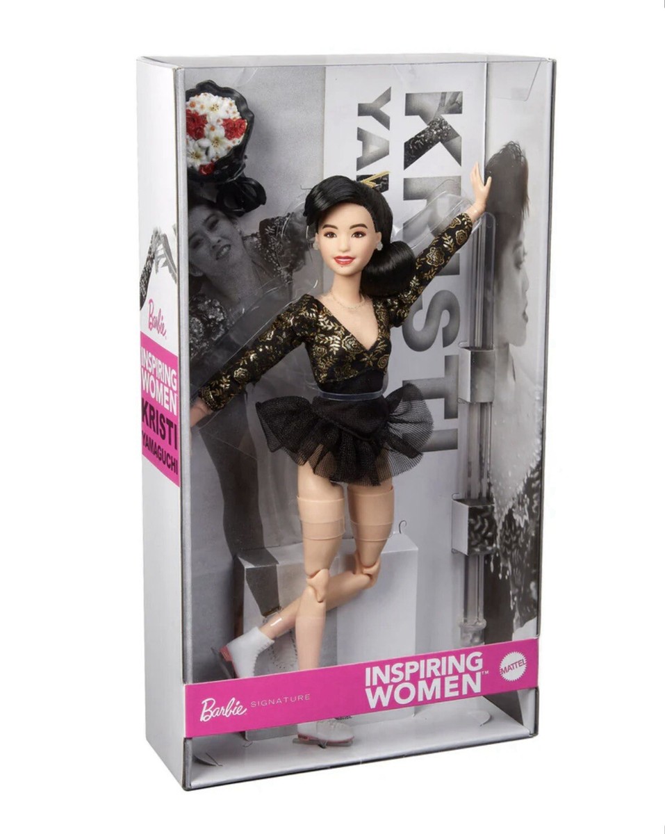 New NIB BARBIE Inspiring Women KRISTI YAMAGUCHI Made To Move DOLL