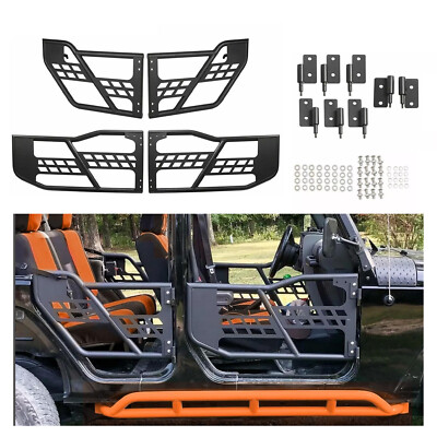 For Jeep Wrangler JK 07-18 4DR Textured Tube Safari Tubular Doors