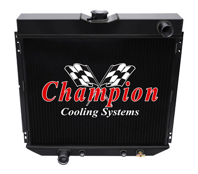 AR 3 Row Black Finish Radiator Lowhose Driver 20''-1967 - 1970 Mercury Cougar