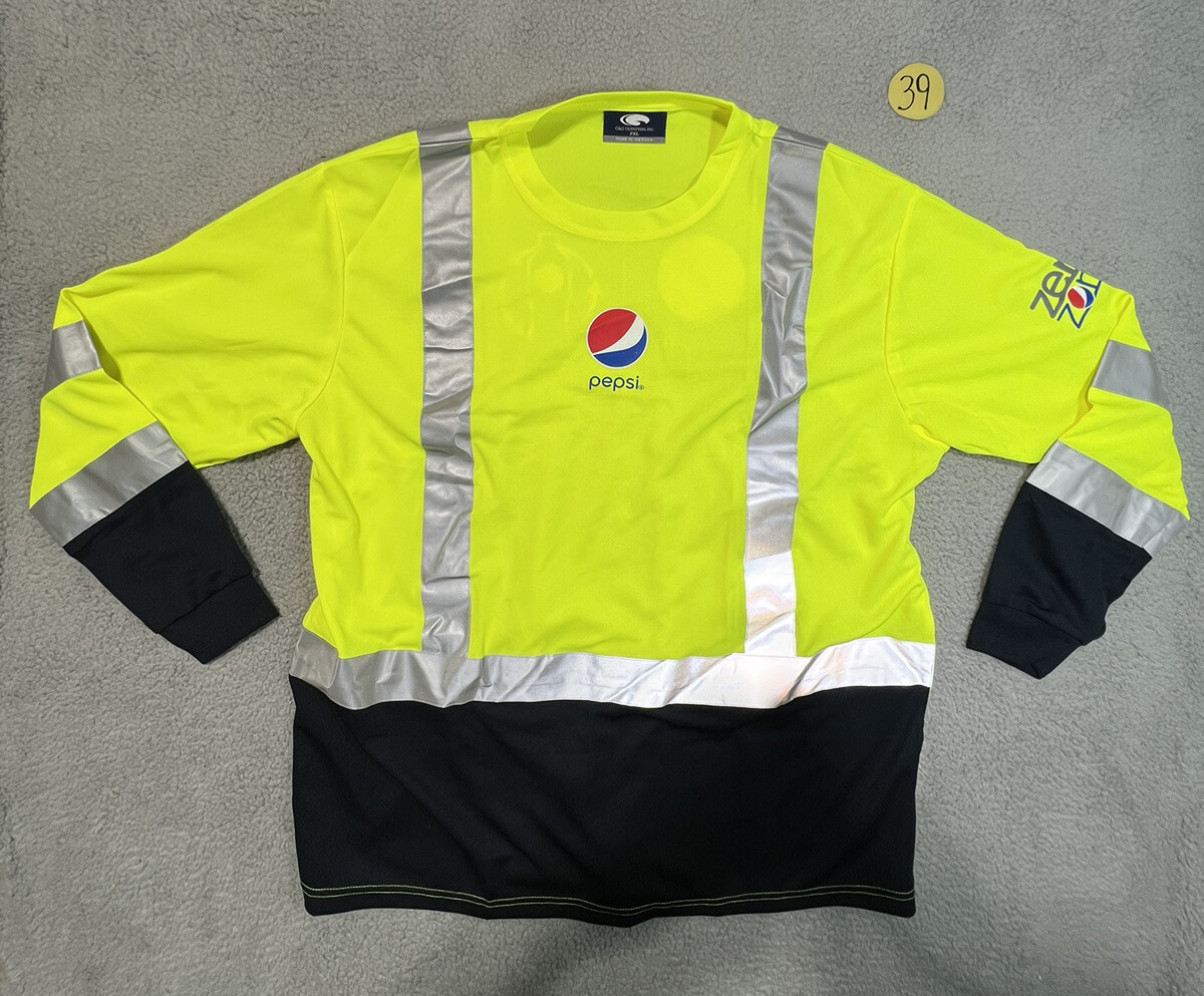 Pepsi Zero Zone Recycled Plastic Reflective Neon Yellow Mens Long