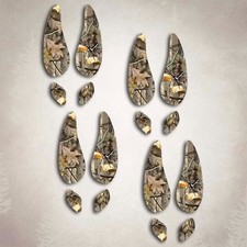 Deer Hunting Foot Prints Sticker Archery Camouflage Window Decal Set 4 Tracks Deer Hunting Foot Prints Sticker Archery Camouflage Window Decal Set 4 Tracks