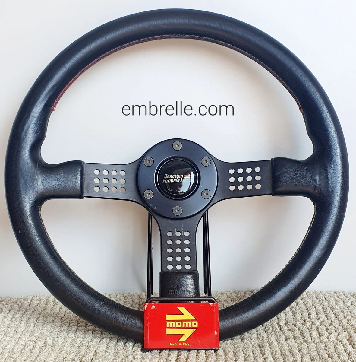 MOMO Benetton F1 leather steering wheel 350mm Honda Bmw VW 1992