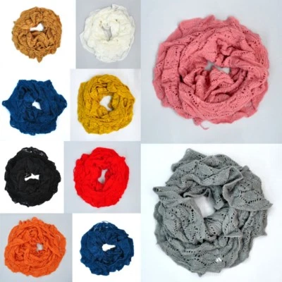 MARKENLOS Strickschal Loop Schal Rundschal Schlauchschal Halstuch Winter Schal Damen Neu