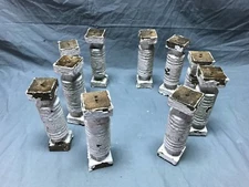 Antique Lot 10 Small Wood Porch Span Spindles 2x7 Shabby White VTG Chic 1034-23B