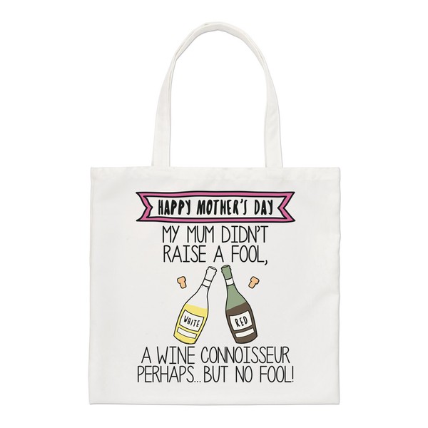 Happy Muttertag Wein Kenner Regular Tragetasche Mum Rot Weiß Liebhaber Shopper-image