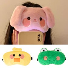 3D Plush Eye Cover Blindfold Travel Relax Sleep Eye Mask Sleep Aid Soft Patch