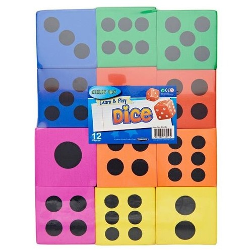 Foam Dice Pack Children Learning Play Colour Number Counting Skill Board Games - Picture 5 of 5