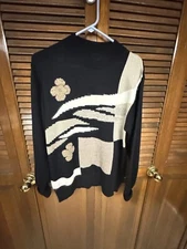 Noni B Graphic Geometric Vintage Women’s Sweater Wool Angora Blend Size M