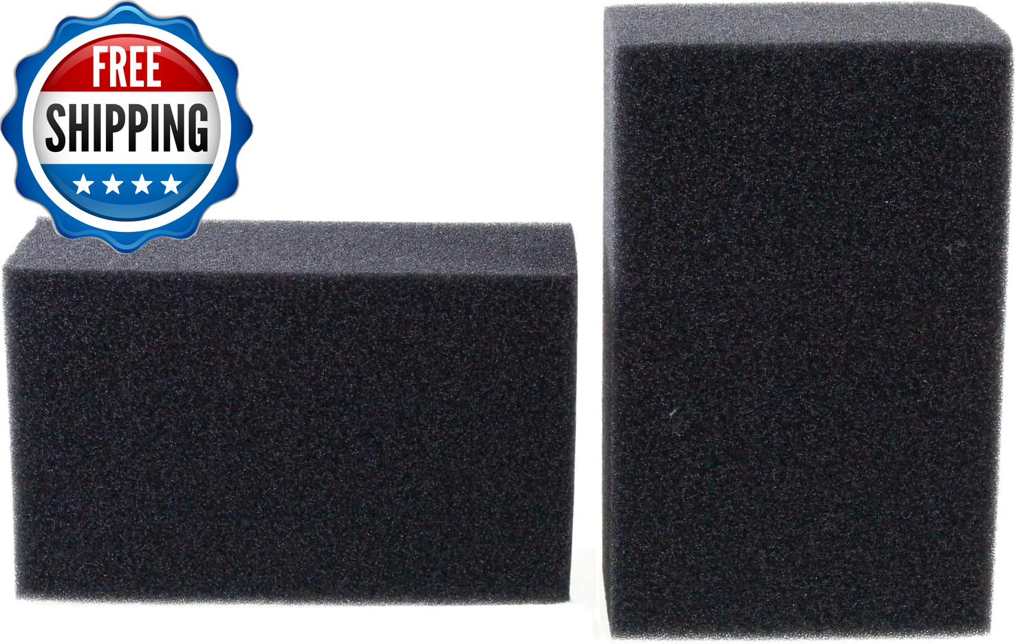 2 Pack Aquarium Bio Sponge Filter Media Pad Cut-To-Size Open Cell Foam Sheet for