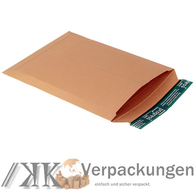 1000 Versandtaschen aus Vollpappe DIN C4 350 x 265 x -32 mm Karton-Versandtasche