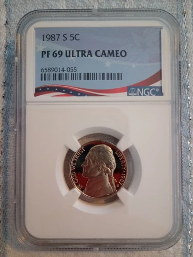 1987-S 5C Jefferson Nickel NGC PF 69 Ultra Cameo 