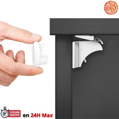 Dokon Sécurité Bébé Placard Bloque Porte (10 serrures Clés