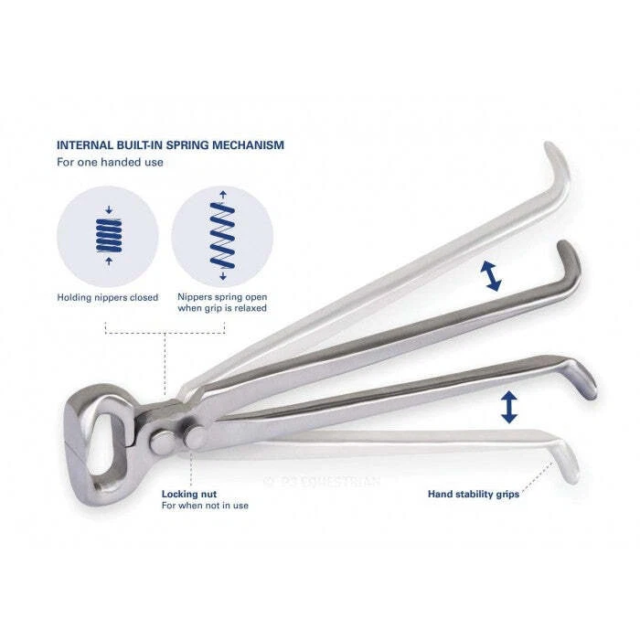 Hoof Nipper Spring Loaded 12" Stainless Steel Farrier Horseshoers Professional - Image 3 of 3