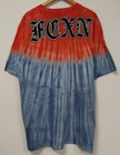 Faith Connexion Red and Blue Dip Dye Men's Short Sleeved Cotton T-Shirt Size XL