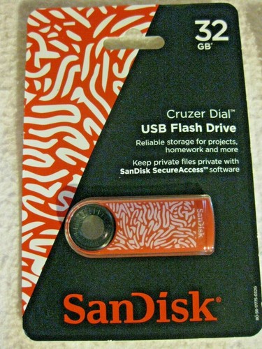 SANDISK CRUZER DIAL 32GB FLASH DRIVE BRAND NEW AND SEALED - Picture 3 of 4