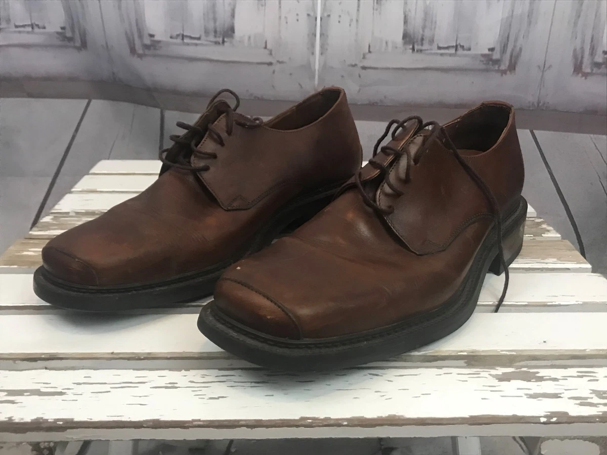 Bachrach Oxford Shoes Mens 10 Black Perforated Leather Hand Made Spain Bachrach Leather Oxford Lace Up Dress Shoe Mens Brown 11.5 M  main image 2