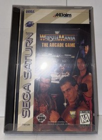 WWF WrestleMania The Arcade Game Sega Saturn CIB w Manual Reg Card Foam Inserts