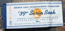 1939 Golden Gate International Exposition Scrip Book w/ Ticket Stubs – SF