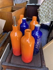 1 Le Creuset Signature Oil Cruet Cobalt Blue & Orange