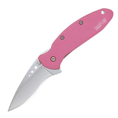 Kershaw Chive Pink Pocket Knife 1.9 420Hc Steel Blade 410 Stainless Steel