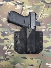 Multicam Black Fabric Kydex Holster for Glock 19 23 32 