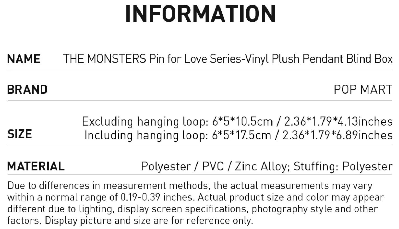 BRAND NEW, SEALED in BOX LABUBU Pin for Love CONFIRMED Letter Q from POP MART