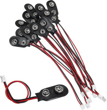 I Type Battery Clip Lead Wire 10PCS 15Cm 9V Battery Snap to 2-Pin PH2.0 Connecto