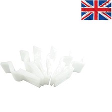 6-Pack Bath Panel Clips for Secure Acrylic Mounting, White Finish