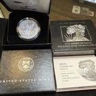 2025 W $1 Burnished Silver Eagle Uncirculated West Point Mint Coin Box and COA
