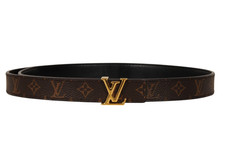 Louis Vuitton Womens LV Initials 20MM Reversible Belt Sz 65 M0431 Logo Monogram