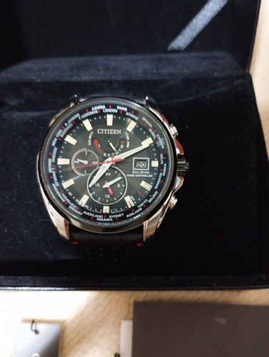 Citizen AT9065-00E Cal.H820 Eco-Drive Jour Date Boîte Solaire Montre Hommes Auth - Photo 3 sur 10