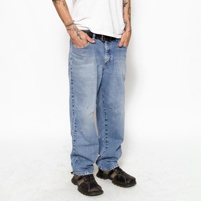2000s Y2K Lee Bootcut Jeans Distressed Painter Workwear Western Denim 34 x 30