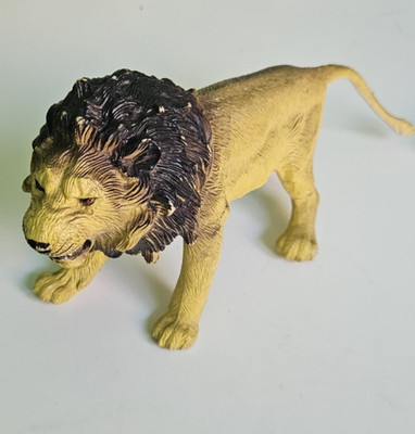 Vintage Tier Löwe Figur 9'' Bronx Zoo Männchen Löwe AAA Hartgummi