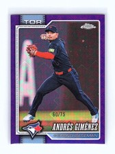 2026 Topps Chrome Purple Logofractor Andres Gimenez /75 Toronto Blue Jays