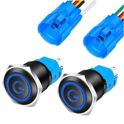 Druckschalter Metall  16mm 12V 24V LED