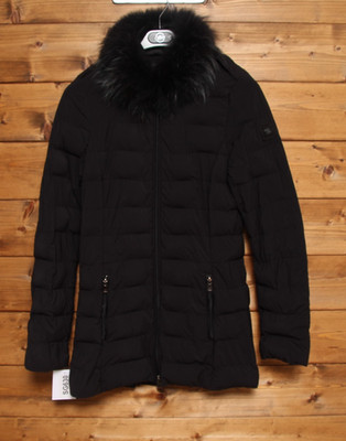 Montecore Vintage Daunenjacke Schwarz Tlg. 42 78 cm Usato (SG630)